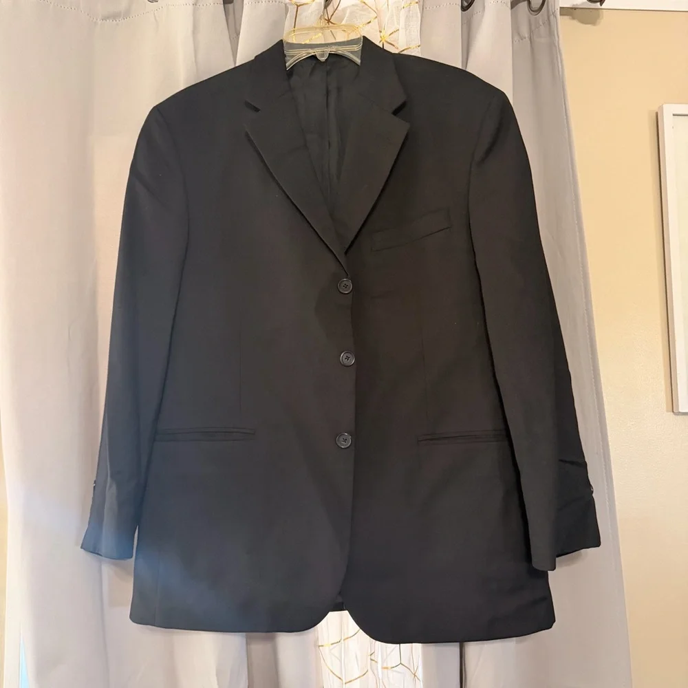 Stafford Mens Blazer Sport Coat Jacket 42S Travel Stretch Wool Blend Preowned G1